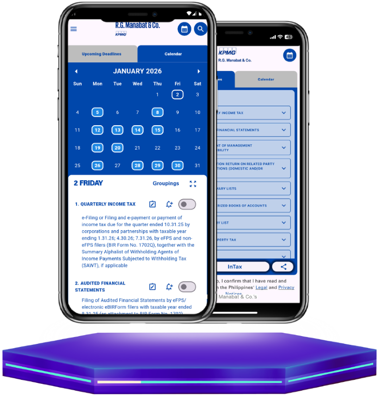 kpmg online tax calendar