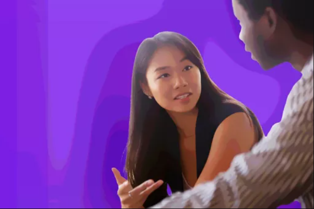 Woman and Man discussion Woman and Man discussion