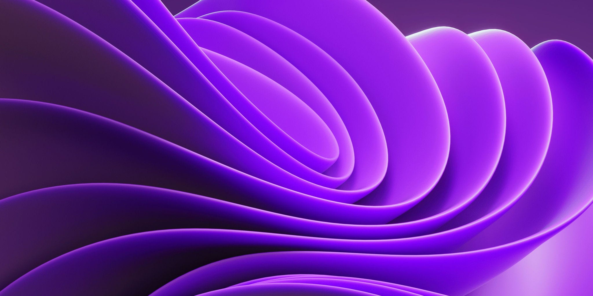 3D Abstract Purple Background Waves