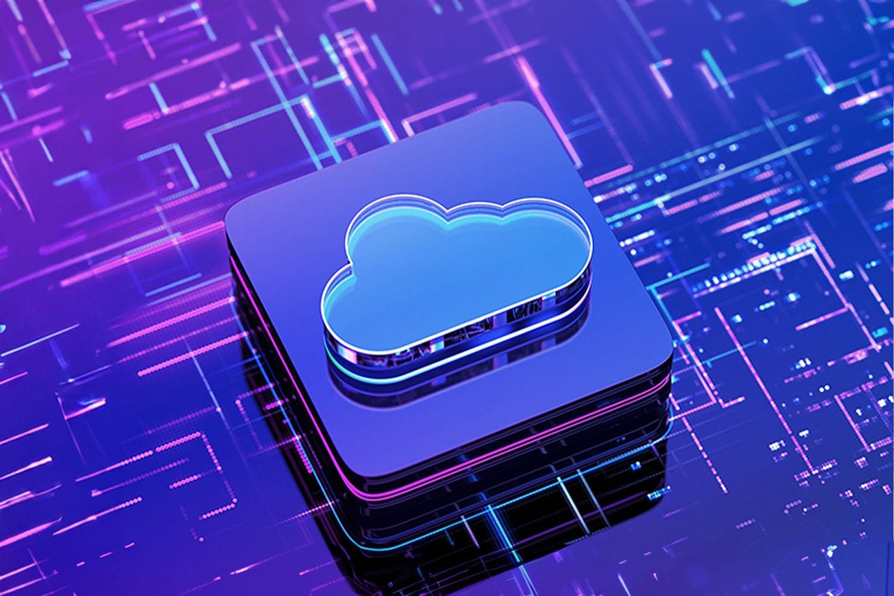 Abstract representation of a cloud server