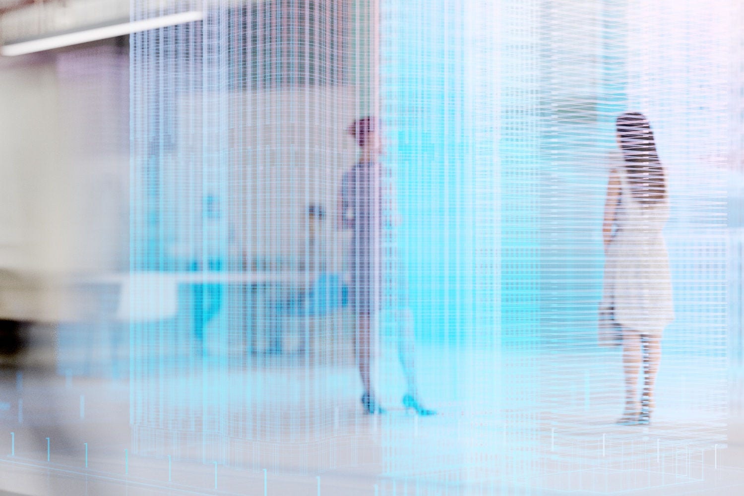 Woman looking at a screen