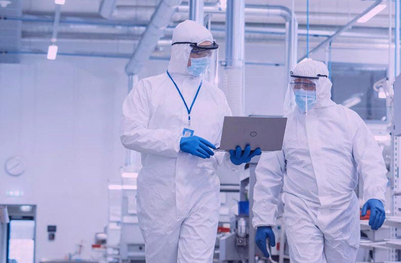 Two scientists in lab Two scientists in lab