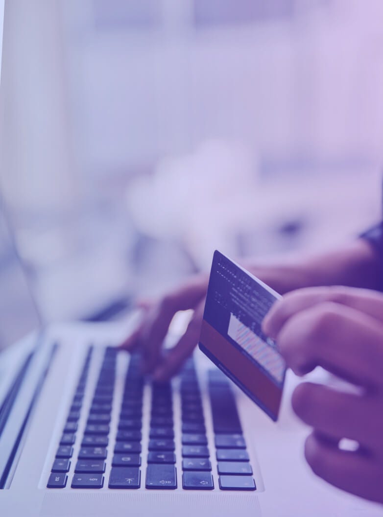 Digital payment by card on a computer