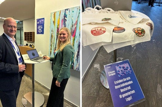 The AI logo tote designer in action