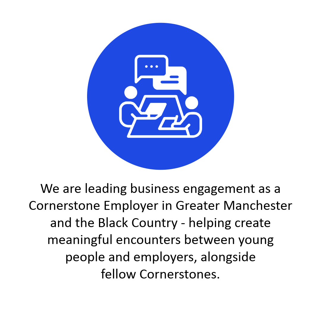 We are leading business engagement as a Cornerstone Employer in Greater Manchester and the Black Country