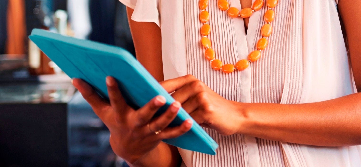 Sorting out the admin of the clothing boutique