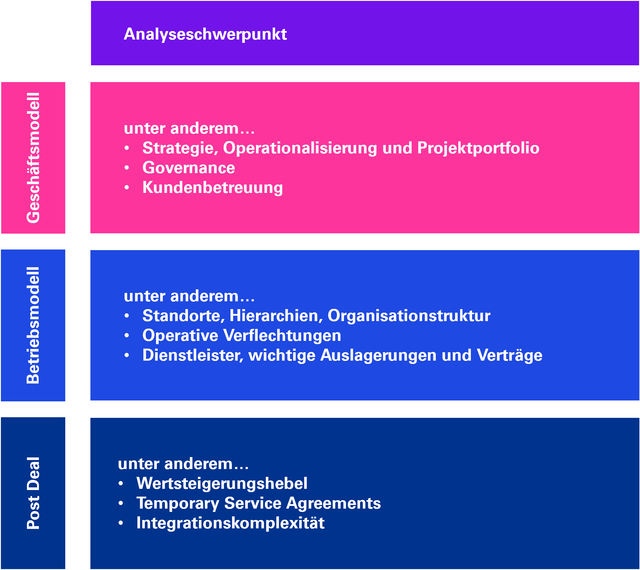 Grafik Projektfokus entscheidet über die Schwerpunkte der Analyse