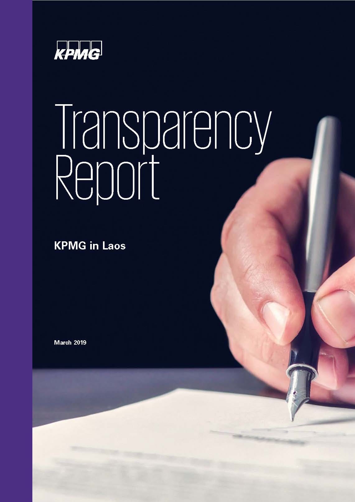 Transparency report cover
