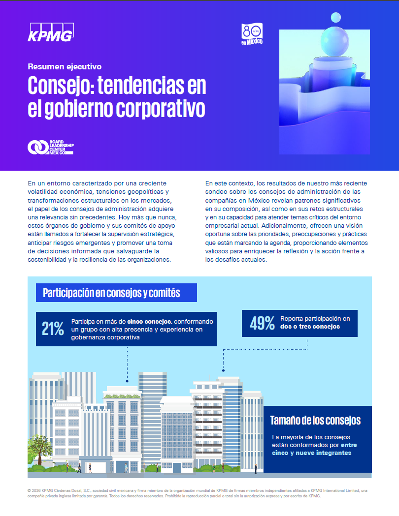 Consejo: tendencias en el gobierno corporativo