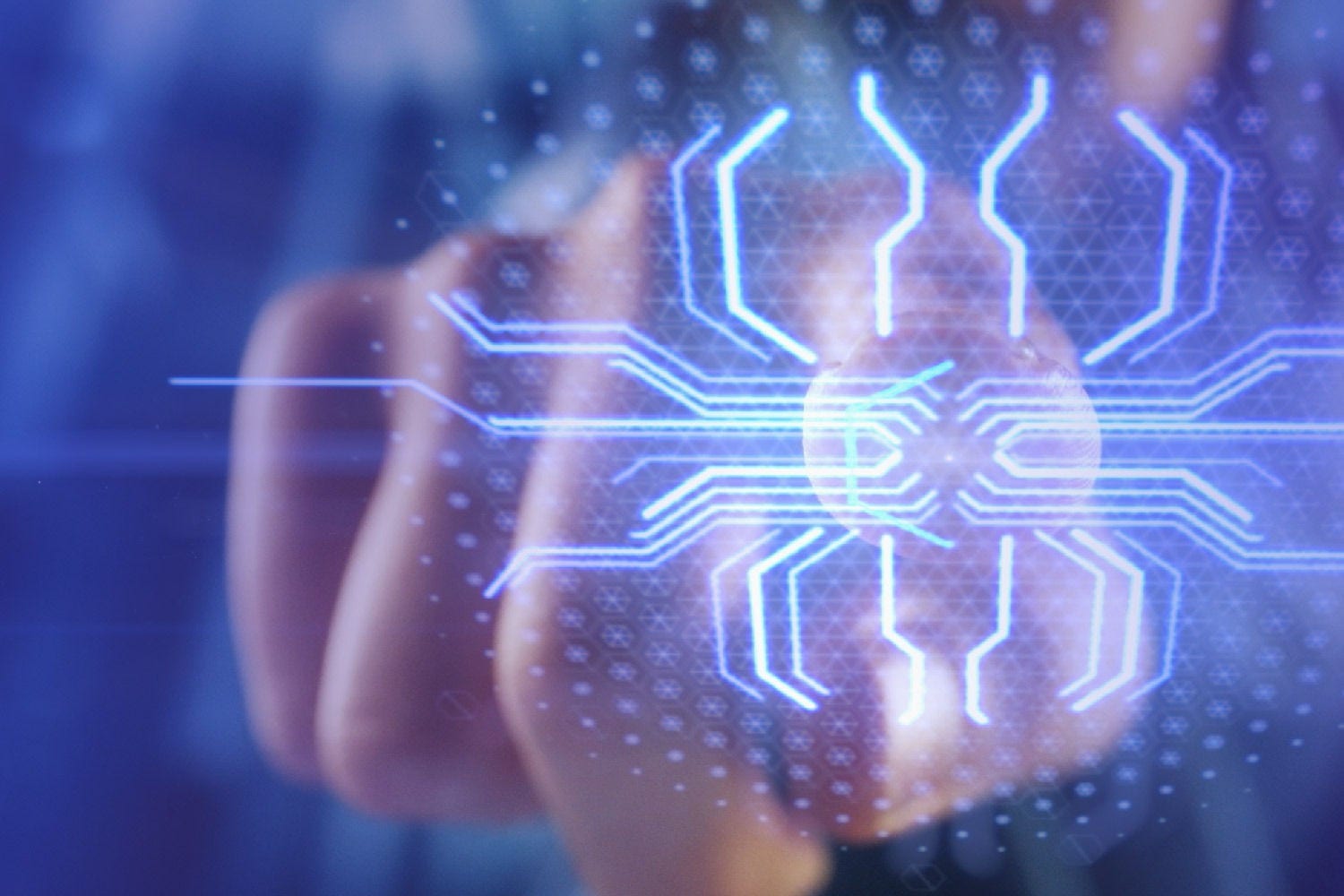 Colleagues in discussion in server room