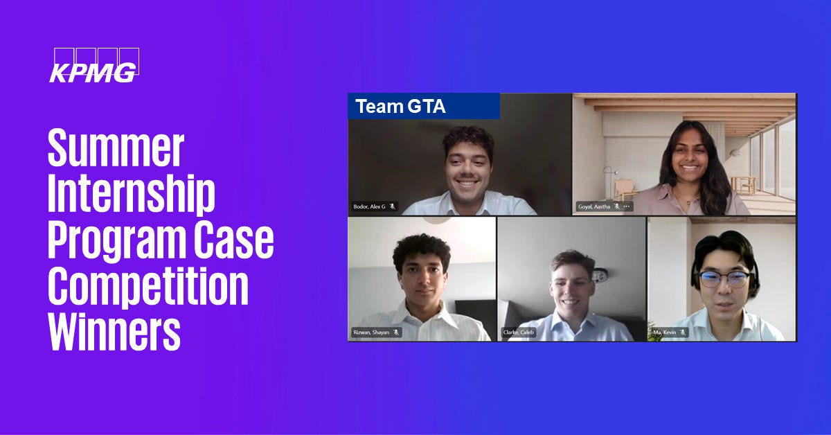 Summer internship program case competition winners