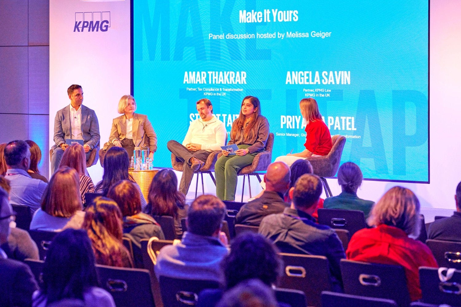 Panel discussion at a KPMG event