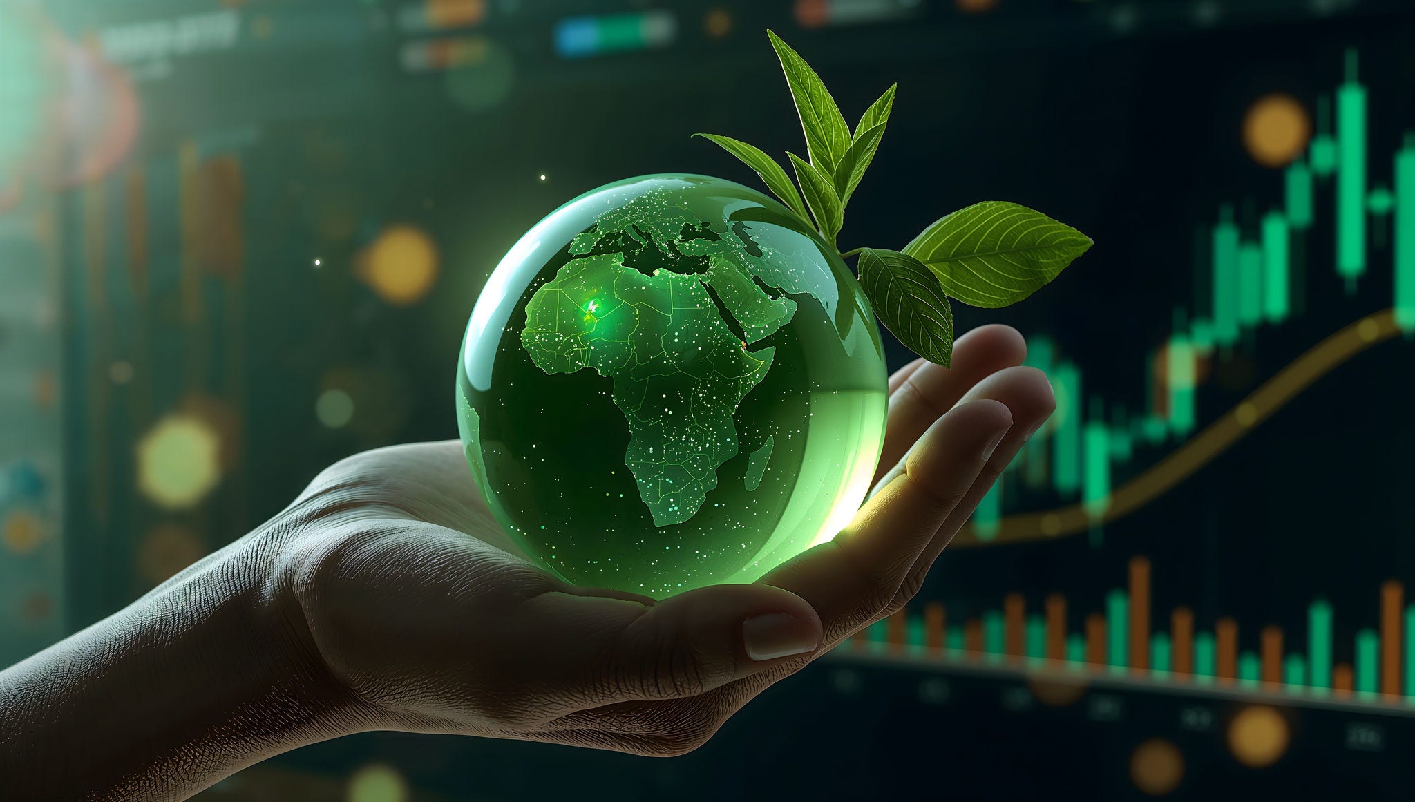 Sustainable business and eco friendly investing concept background