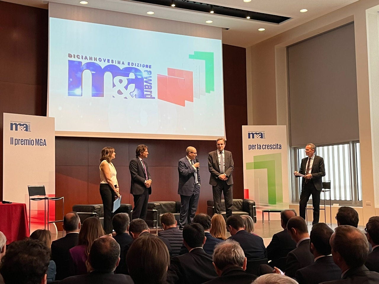 Da sinistra: Jole Saggese, Eugenio Morpurgo, Max Fiani, Massimo Tononi e Andrea Cabrini