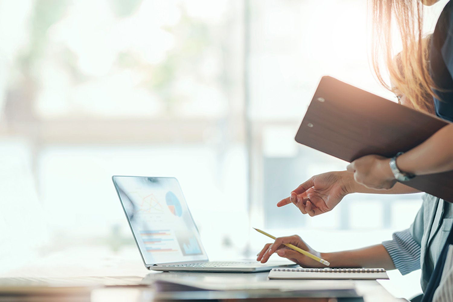 Colleagues in discussion