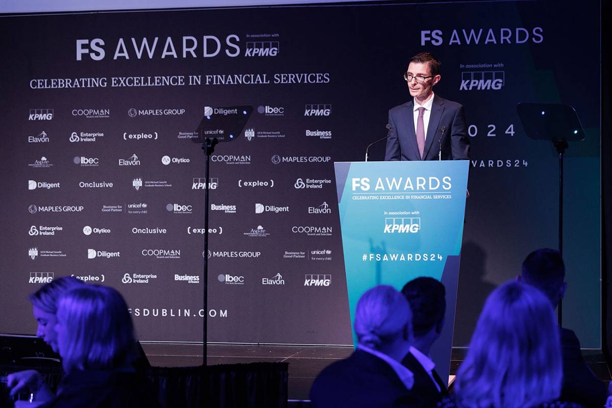 Ian Nelson at the Financial Services Awards