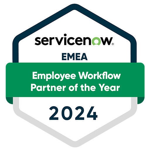 Prémio ServiceNow EMEA Employee Workflow Partner of the Year 2024