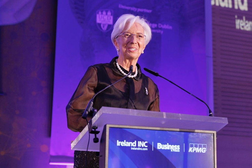 Christine Lagarde receives Sutherland Leadership Award Christine Lagarde receives Sutherland Leadership Award
