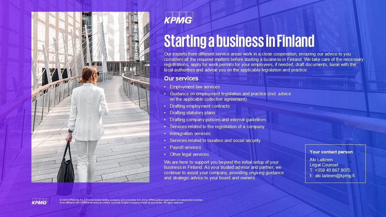 Starting a business in Finland Brochure