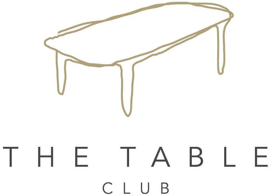The Table Club logo – White
