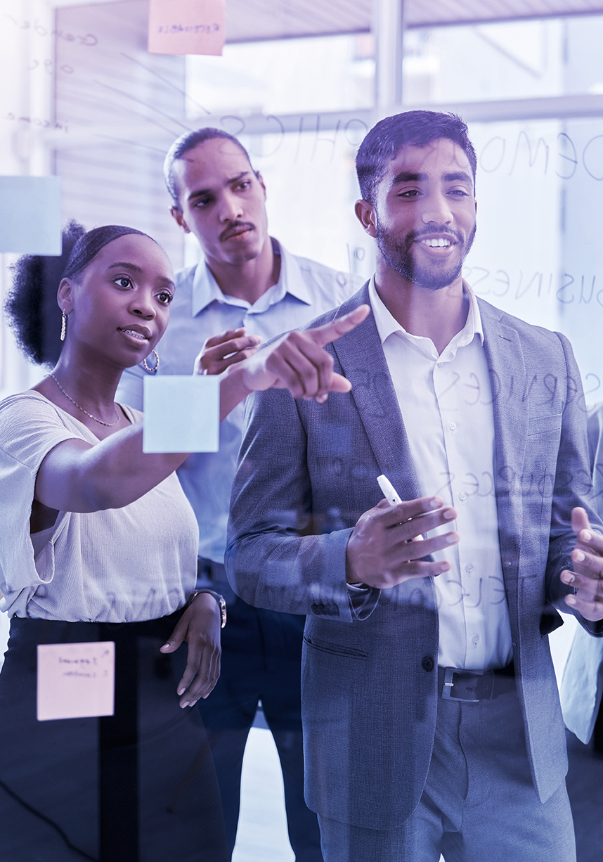 group of people discussing