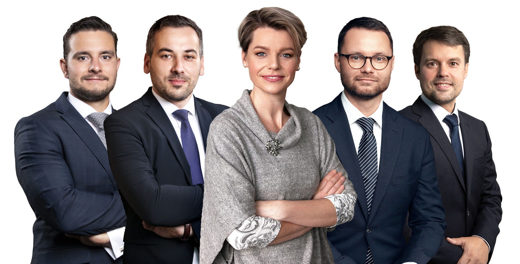 Zľava: Karol Balco, Miroslav Kožlej, Eva Švigárová, Miroslav Talian, Pavol Adamec