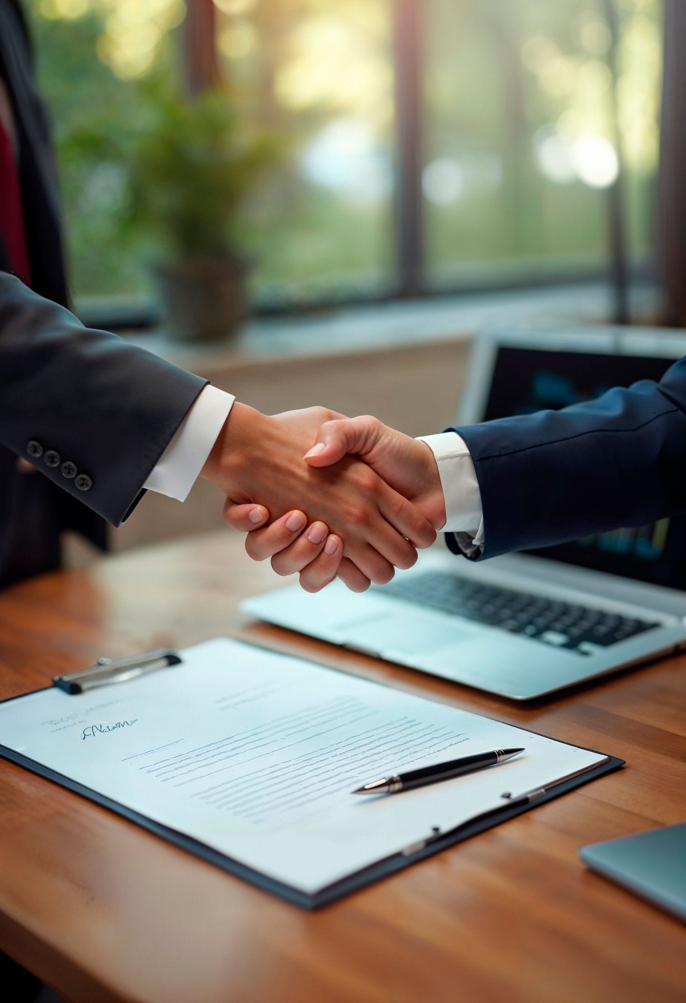 businessmen shaking hands