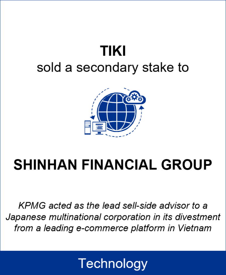tiki sold a secondary stake to shinhan financial group