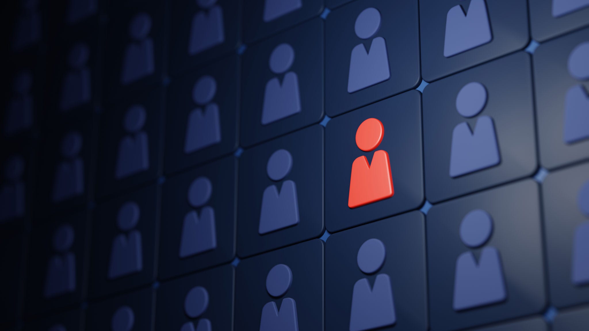 Stand Out in Business Hiring Employee Selection Concept.