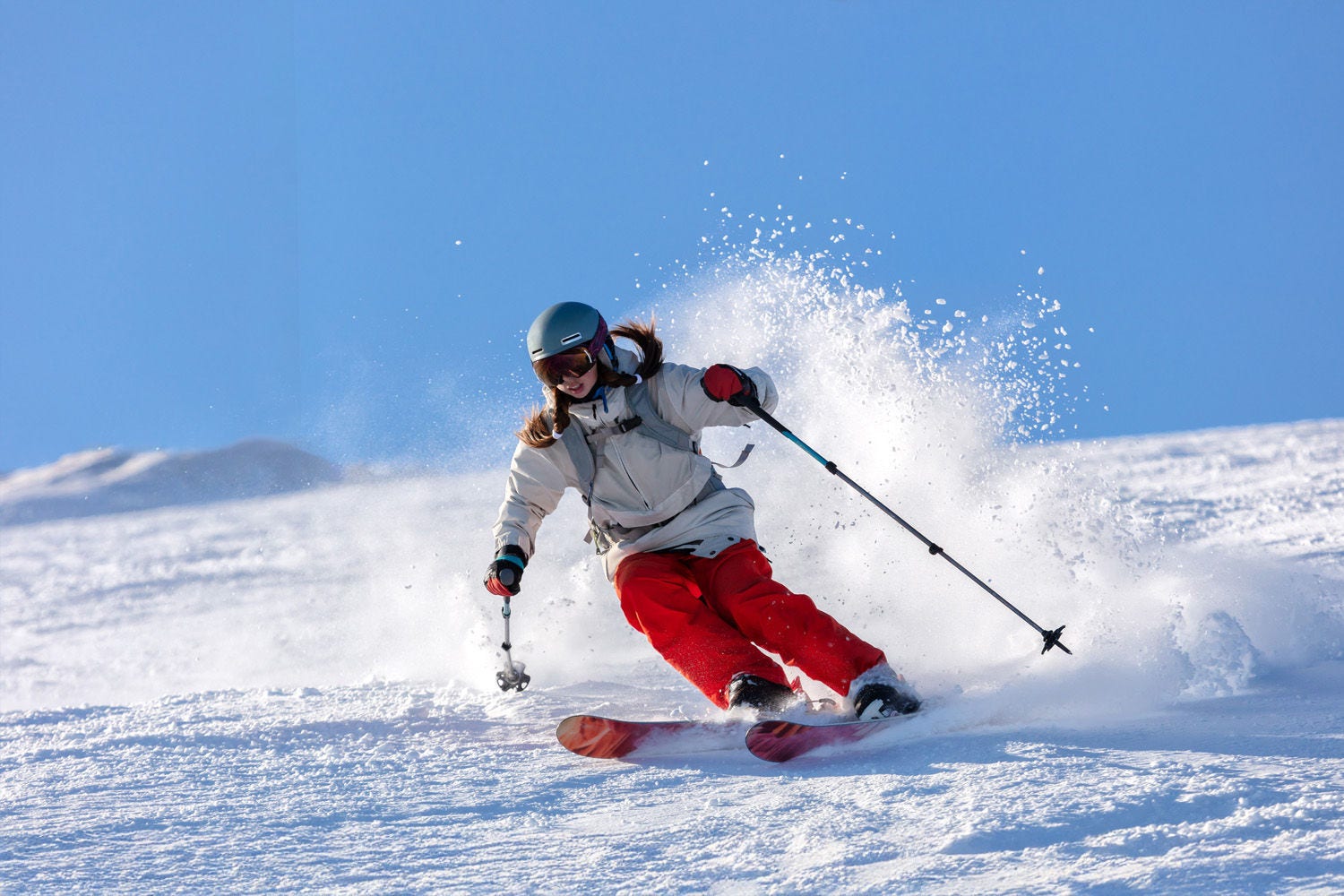 person skiing