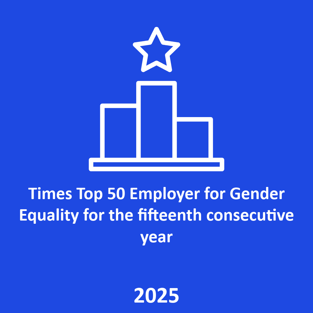 Times Top 50 Employer for Gender Equality for the fifteenth consecutive year