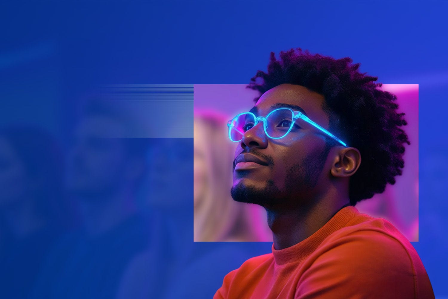 Boy with neon glasses