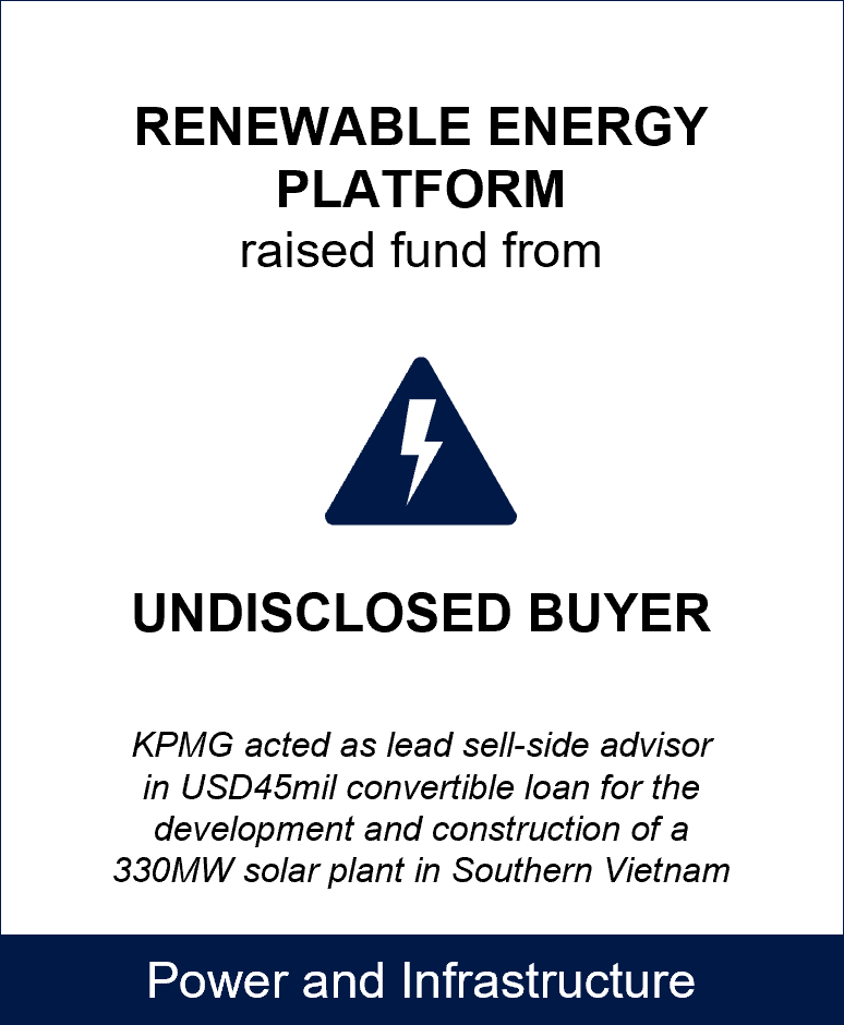 renewable energy platform raised fund from undisclosed buyer