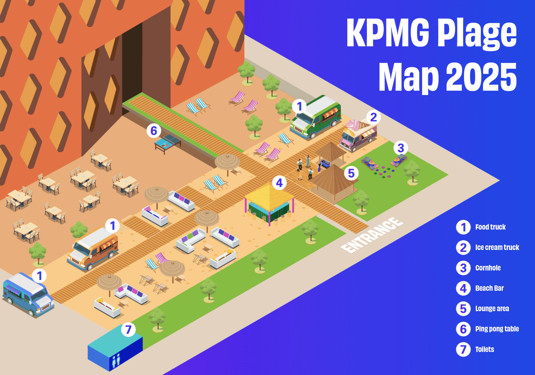 KPMG Plage 2025 map
