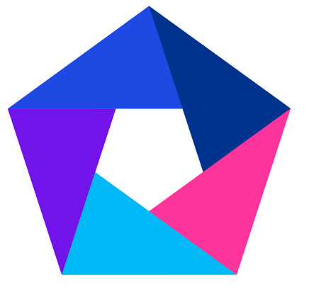 multicolored pentagon