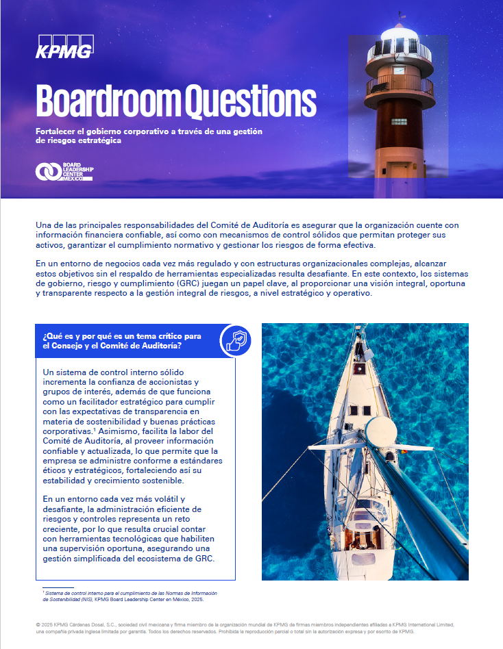 Fortalecer el gobierno corporativo a través de una gestión de riesgos estratégica