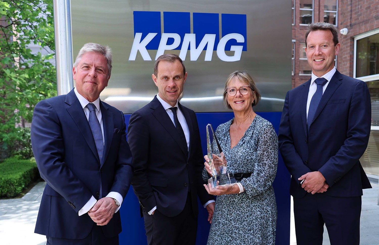 Pictured: Ian Hyland, President & CEO of Business & Finance Media Group, Ryan McCarthy, Managing Partner of KPMG Ireland, Julie Sinnamon, Chairperson of the Judging Panel and Tom Wood, Head of Clients & Markets, KPMG.