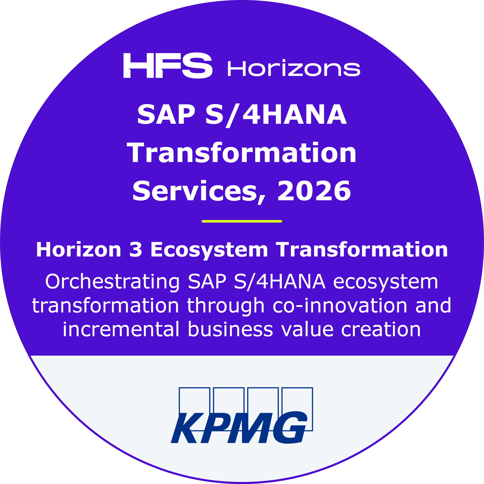 HFS Horizons: SAP S/4HANA Transformation Services 2026 Evaluation Badge(s)