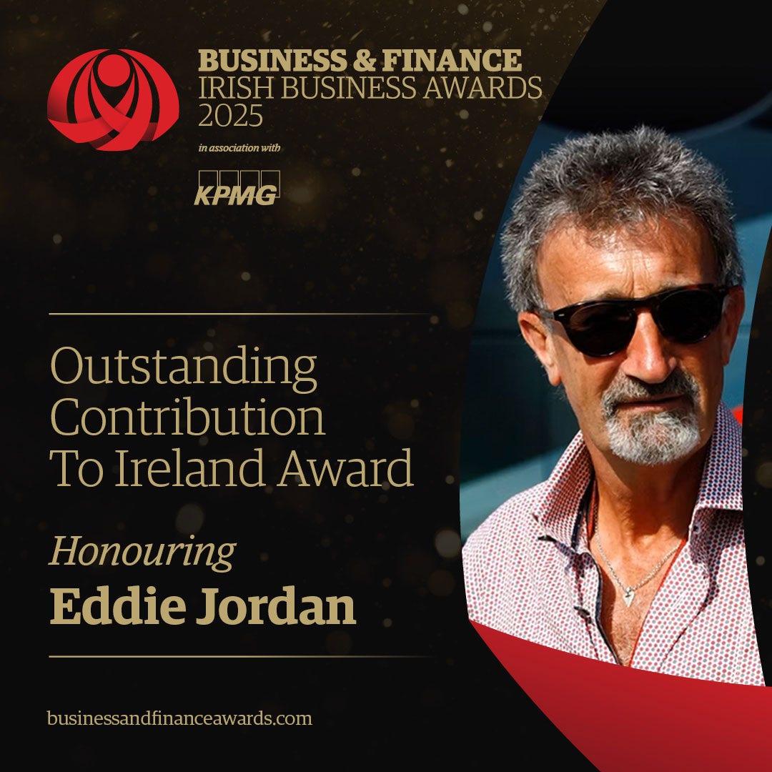 Honouring Eddie Jordan - Outstanding Contribution to Ireland Award Honouring Eddie Jordan - Outstanding Contribution to Ireland Award