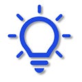 blue light bulb icon
