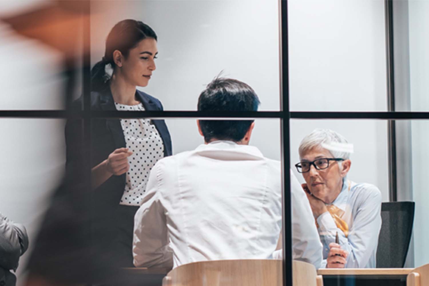 Colleagues in discussion