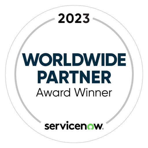 Prémio ServiceNow Worldwide Transformation Partner Award Winner 2023