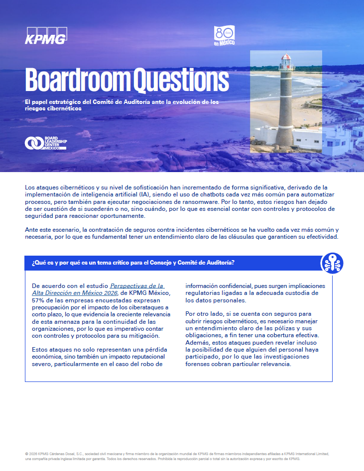 El papel estratégico del Comité de Auditoría ante la evolución de los riesgos cibernéticos