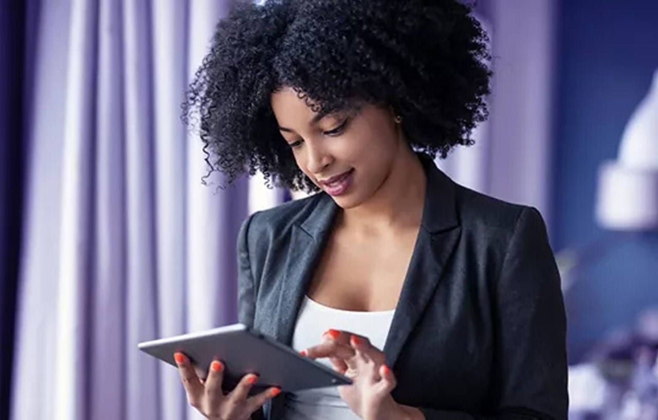 Woman with an tablet