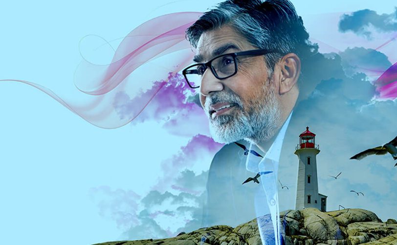 Man with glasses and lighthouse