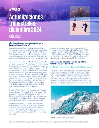 Actualizaciones trimestrales: julio 2024