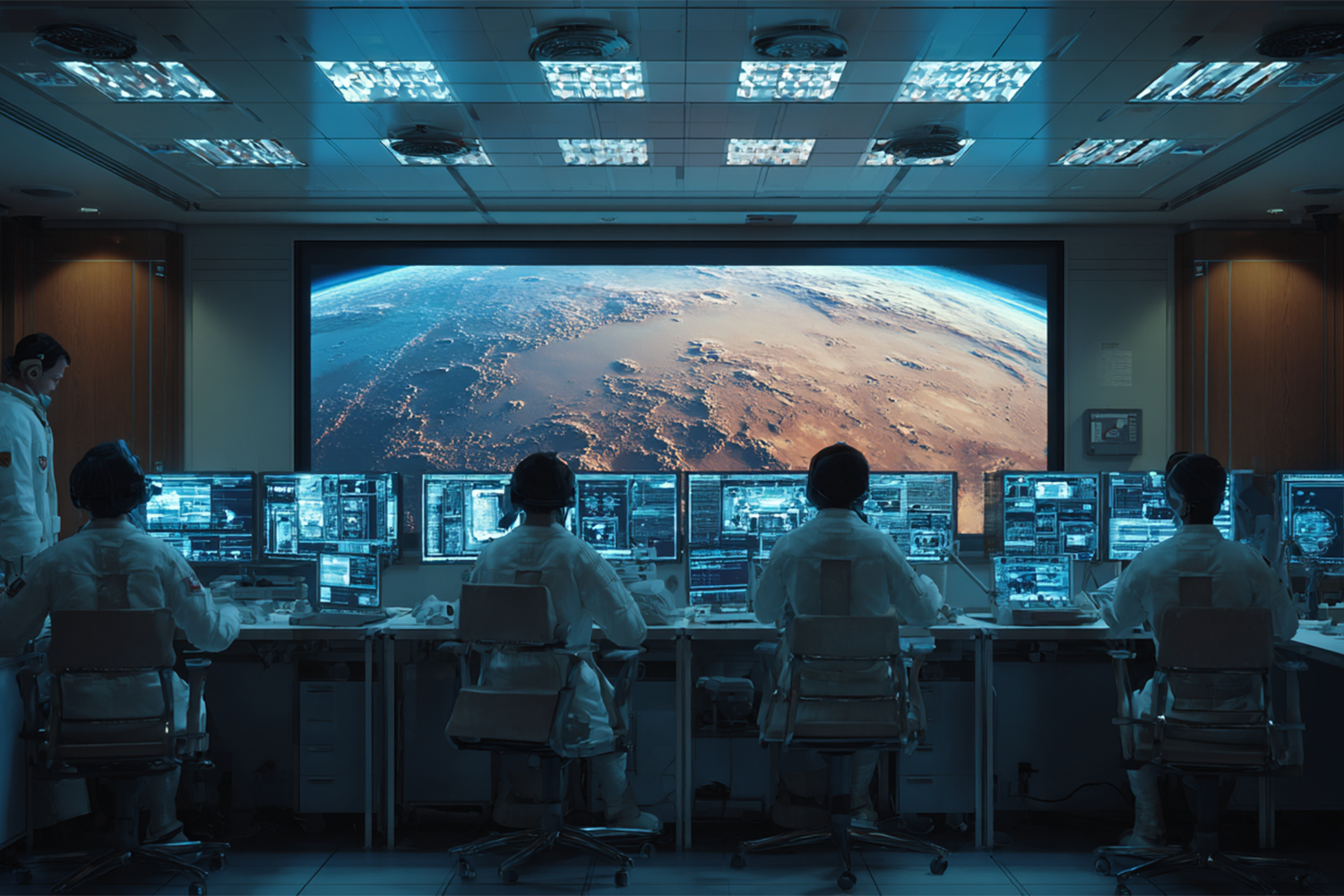 People in control room