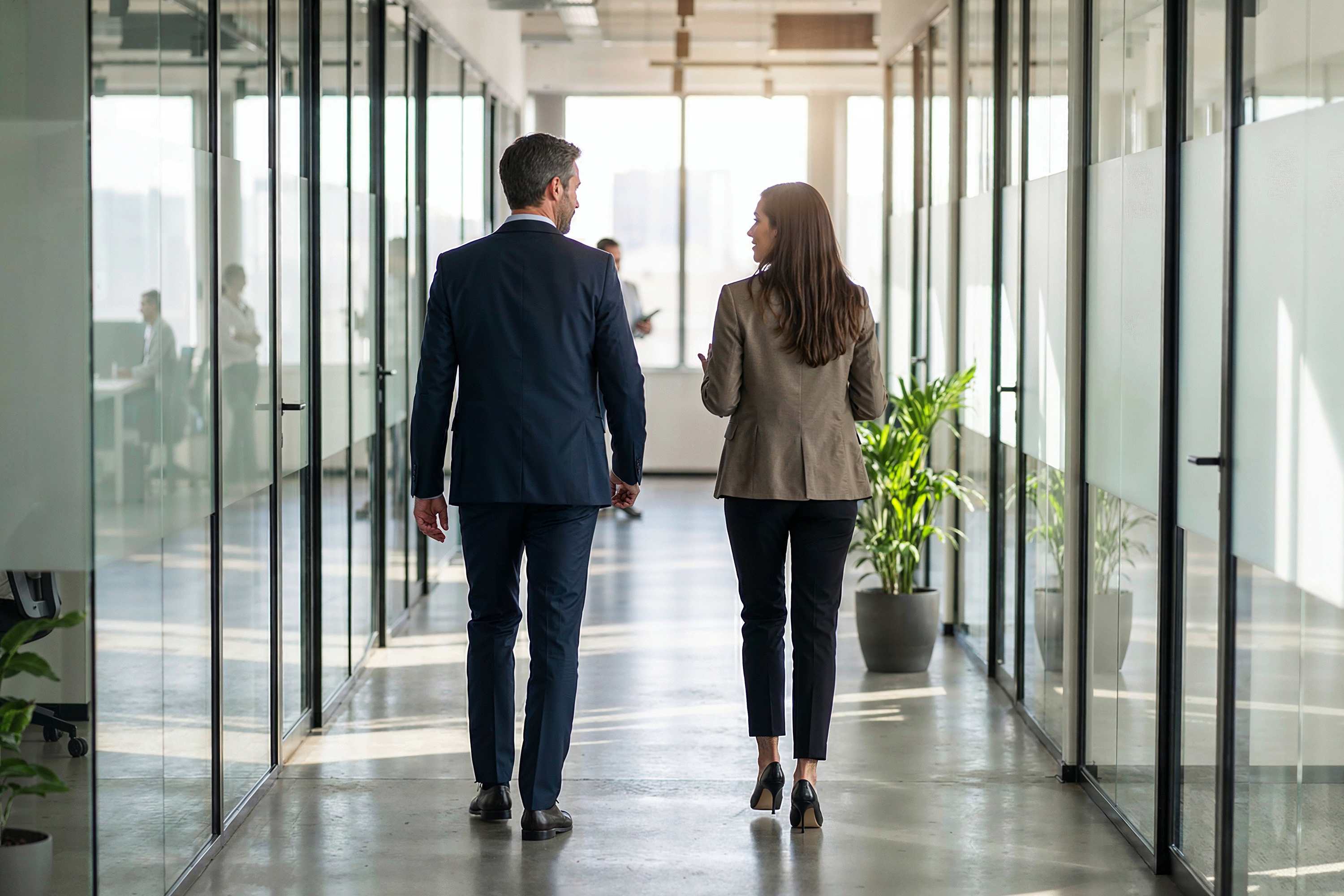 four people looking at a screen