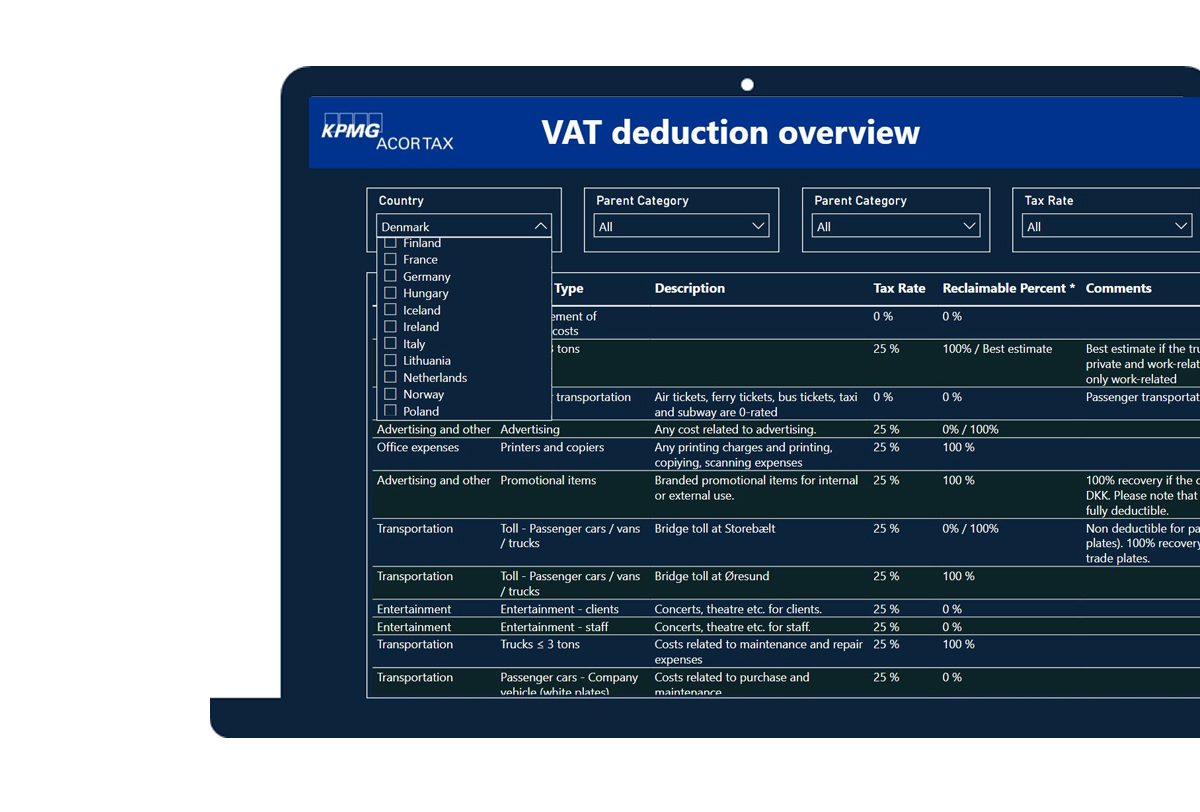 vat deduction overview