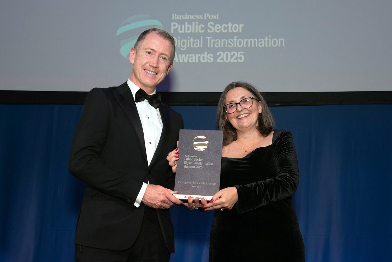 Conor McCarthy presenting award